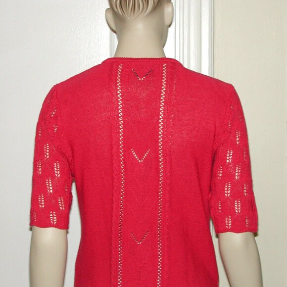 GEIGER made in Austria Cardigan Sweater Logo Signature Cotton & Linen 36/Small - Picture 4 of 8